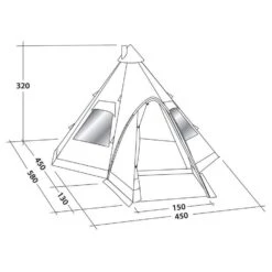 Robens Kiowa 10 Person Tipi Tent -Outdoor camping store go 044108 e