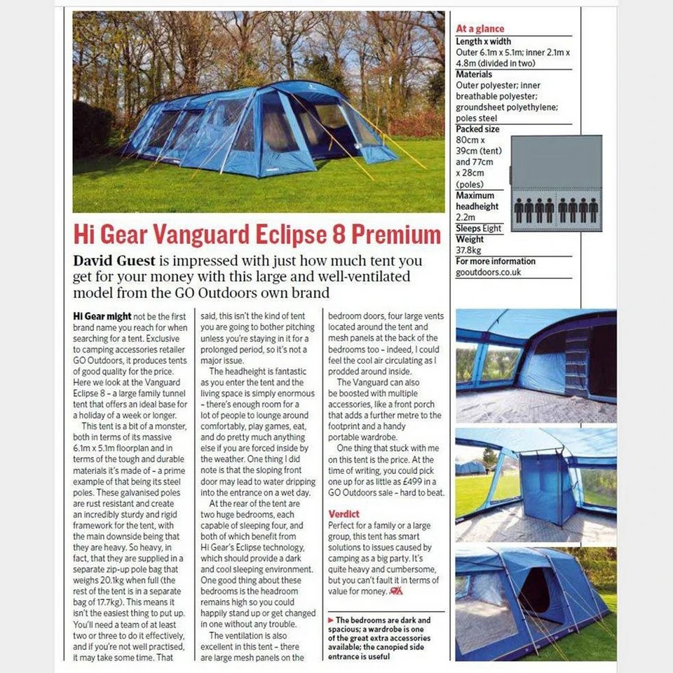 Vanguard Eclipse 8 Premium Family Tent 3 Vanguard Eclipse 8 Premium Family Tent - Image 3