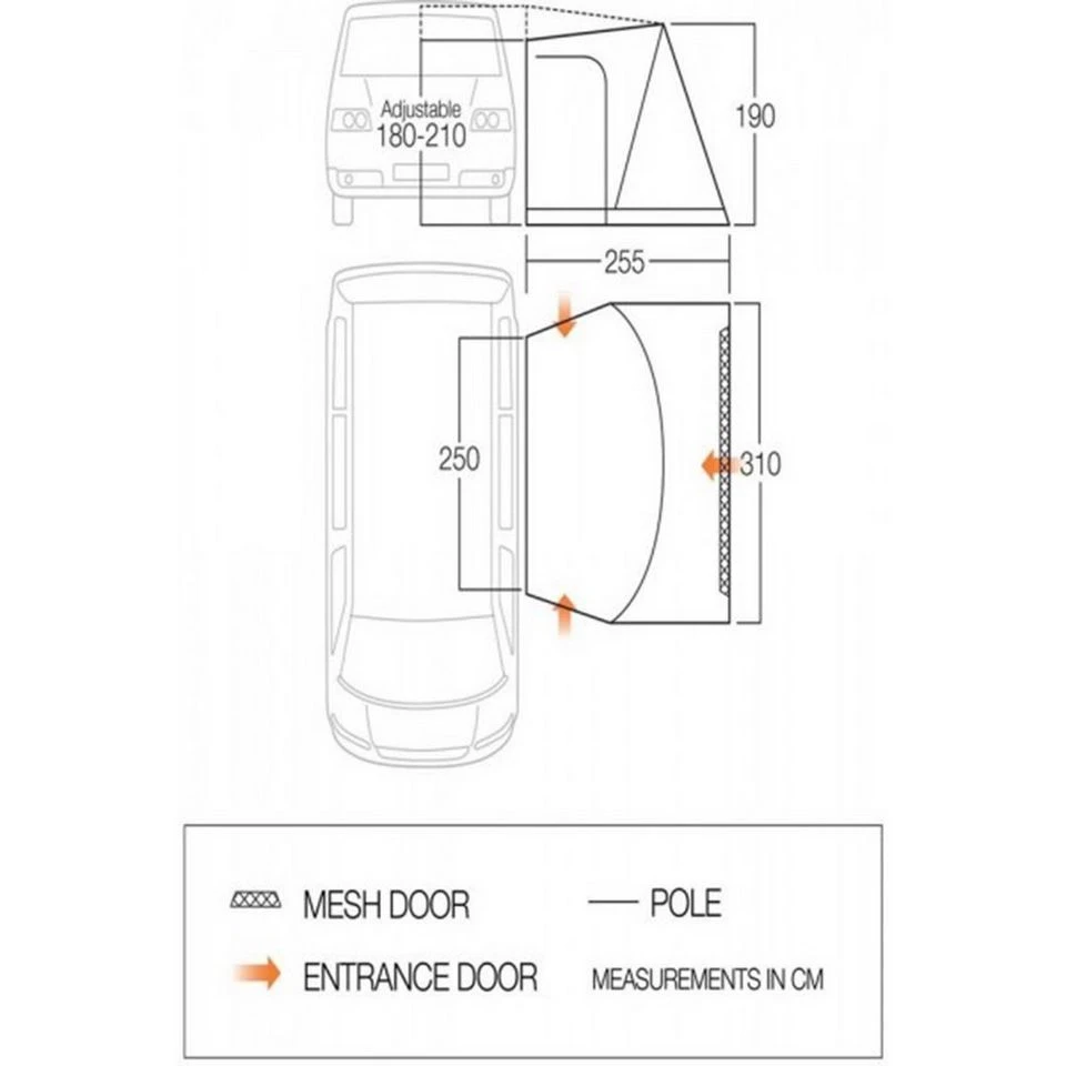 Vango Byron Low Campervan Awning 2 Vango Byron Low Campervan Awning - Image 2