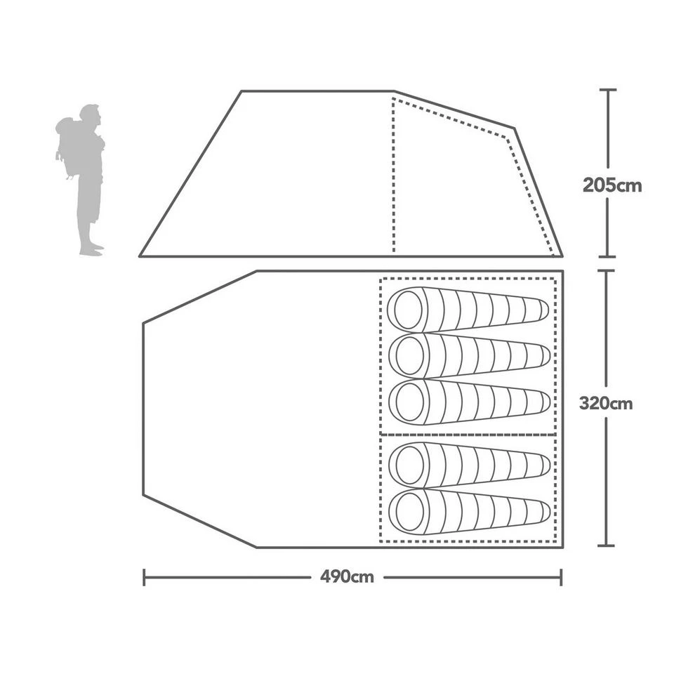 Berghaus Adhara 500 Nightfall® Tent 2 Berghaus Adhara 500 Nightfall® Tent - Image 2